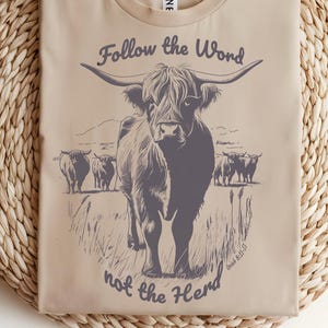 Christliches Tshirt - "Folge dem Wort, nicht der Herde"
