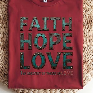 Glaube, Hoffnung und Liebe - Herren christliches T-Shirt | religiöses T-Shirt