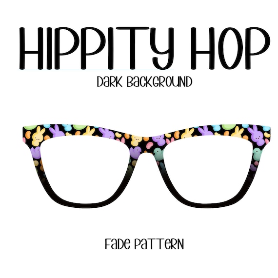 HIPPITY HOP (Black Background) Eyewear Toppers, comes with N52 magnets