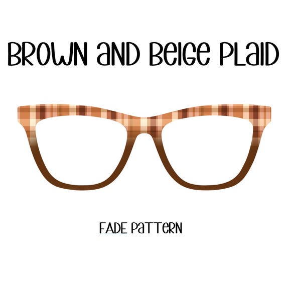 BROWN and BEIGE PLAID Eyewear Toppers, comes with N52 magnets