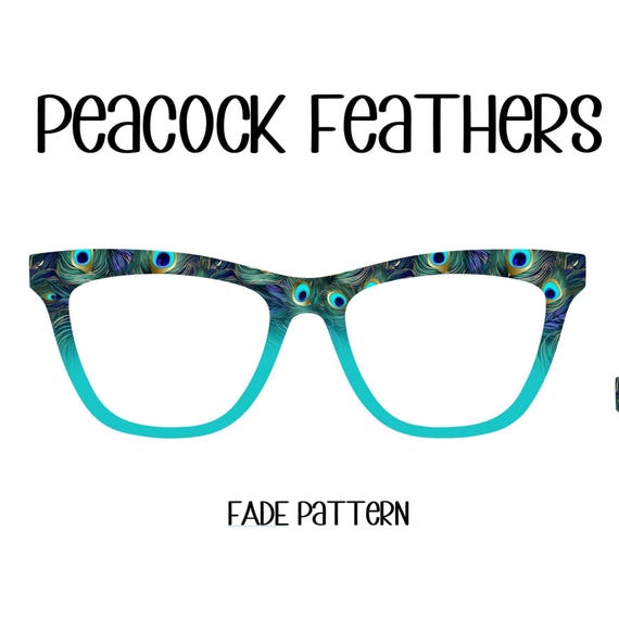 PEACOCK FEATHERS Eyewear Toppers, comes with N52 magnets