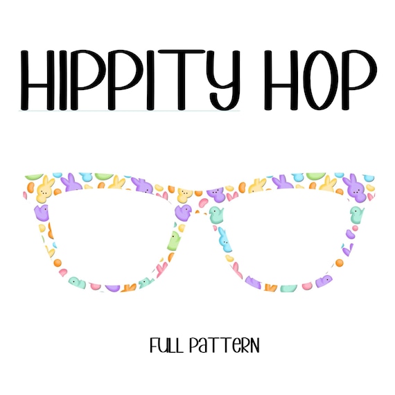 HIPPITY HOP (White Background) Eyewear Toppers, comes with N52 magnets