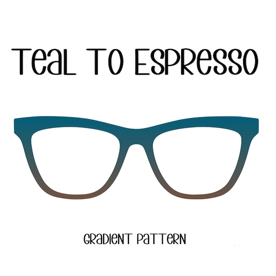 TEAL TO ESPRESSO Horizontal Gradient Eyewear Topper, comes with N52 magnets