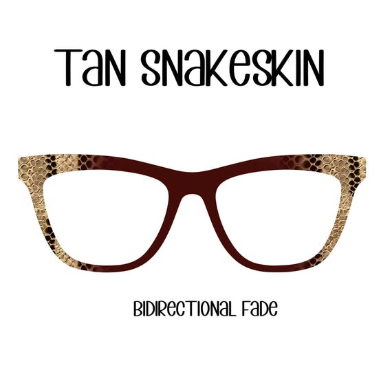 TAN SNAKESKIN Eyewear Toppers, comes with N52 magnets