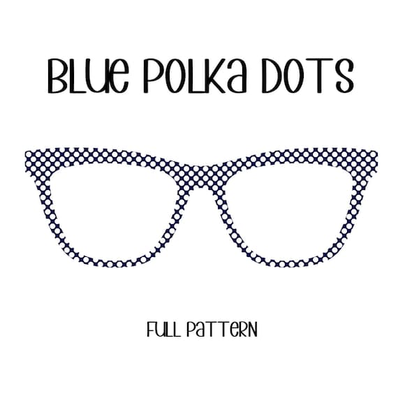 BLUE POLKA DOTS Swirls Eyewear Toppers, comes with N52 magnets