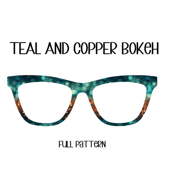TEAL and COPPER BOKEH Eyewear Toppers, comes with N52 magnets