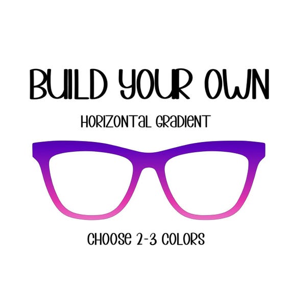 BUILD YOUR OWN Horizontal Gradient-2-3 colors Eyewear Topper, comes with N52 magnets