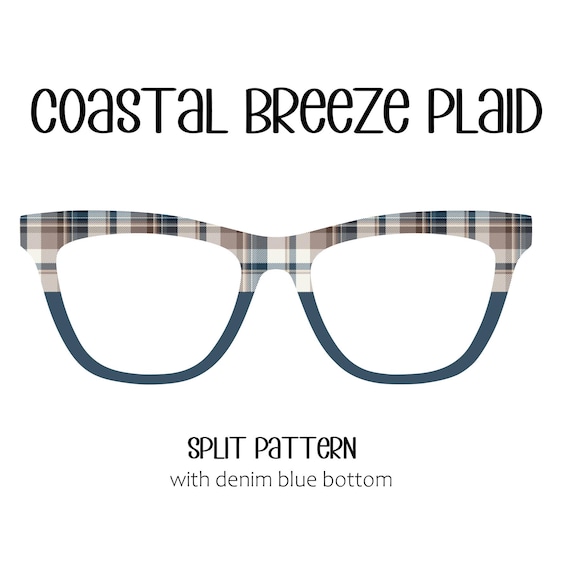 COASTAL BREEZE PLAID Eyewear Toppers, comes with N52 magnets