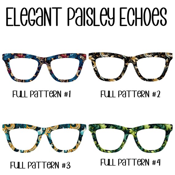 ELEGANT PAISLEY ECHOES-Your choice! Eyewear Toppers, comes with N52 magnets