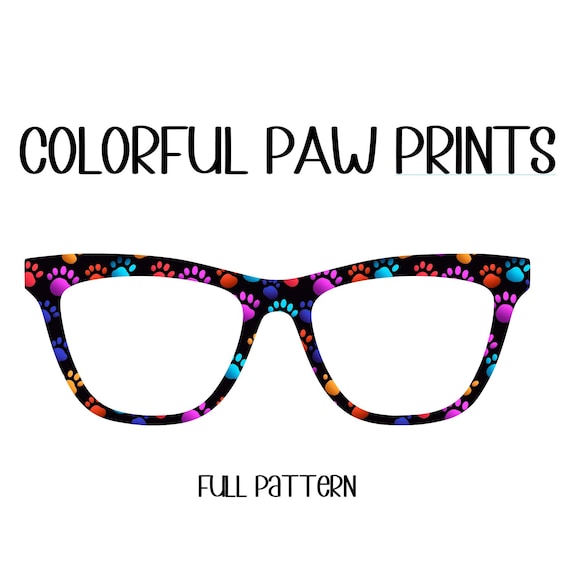 COLORFUL PAW PRINTS Eyewear Toppers, comes with N52 magnets