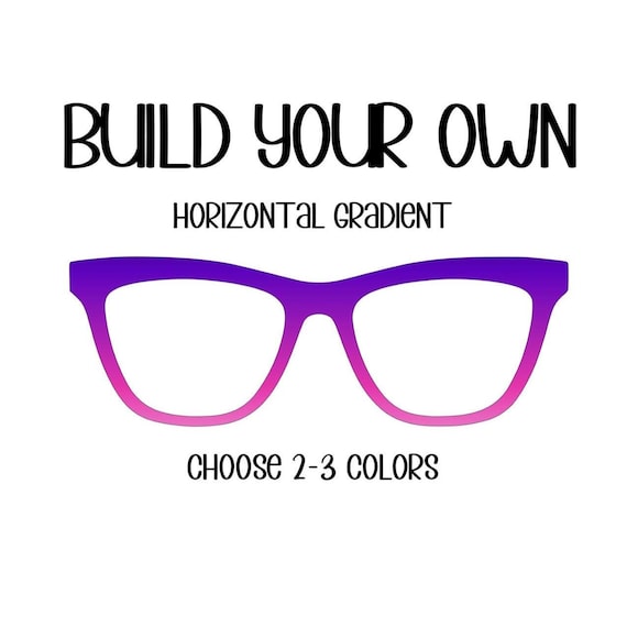 BUILD YOUR OWN Horizontal Gradient-2-3 colors Eyewear Topper, comes with N52 magnets
