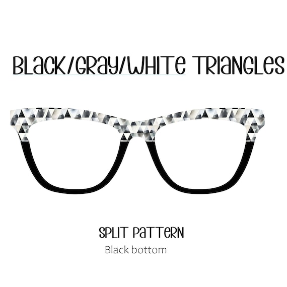 BLACK, GRAY and WHITE Triangles Eyewear Toppers, comes with N52 magnets