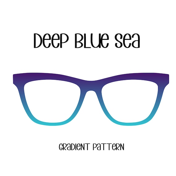 DEEP BLUE SEA Horizontal Gradient Eyewear Topper, comes with N52 magnets