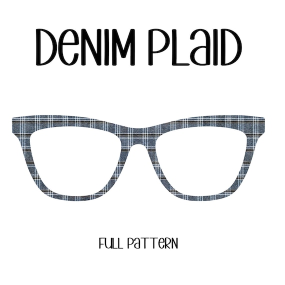 DENIM PLAID Eyewear Toppers, comes with N52 magnets