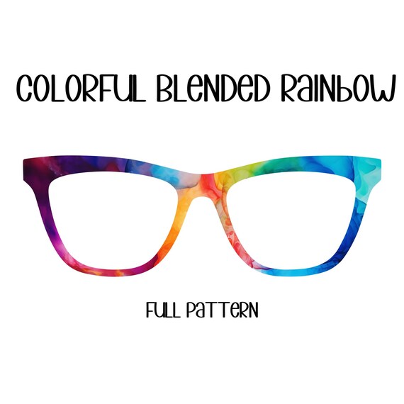 COLORFUL BLENDED RAINBOW Eyewear Toppers, comes with N52 magnets