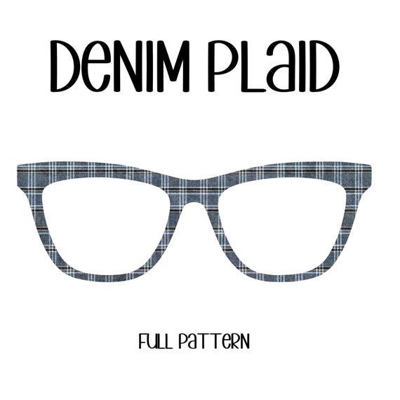 DENIM PLAID Eyewear Toppers, comes with N52 magnets