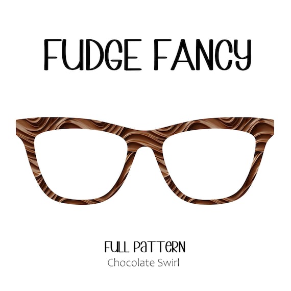 FUDGE FANCY (Choose Chocolate or White Swirl) Eyewear Toppers, comes with N52 magnets