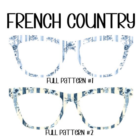 FRENCH COUNTRY - Choose Design 1 or 2 Eyewear Toppers, comes with N52 magnets