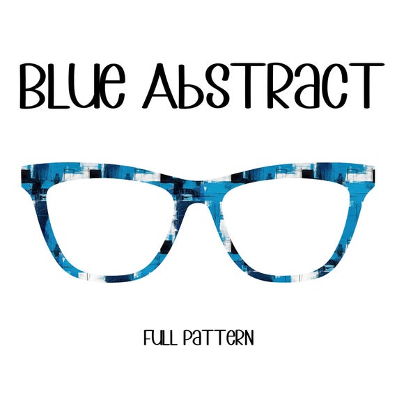 BLUE ABSTRACTS Eyewear Toppers, comes with N52 magnets