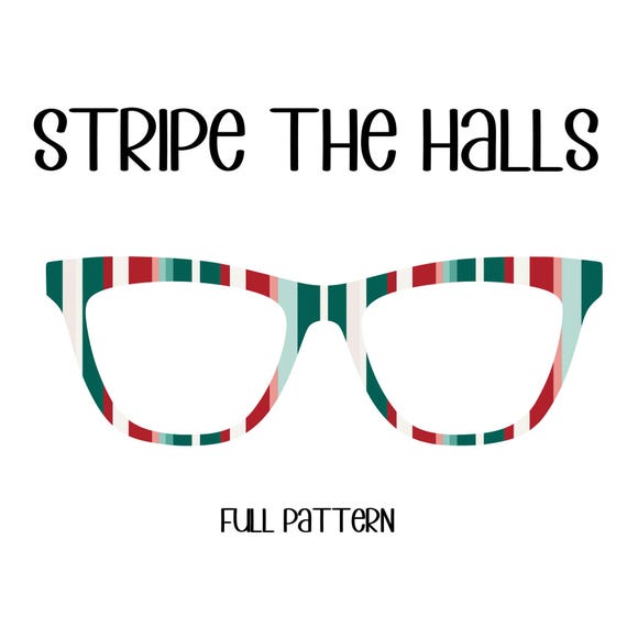 STRIPE THE HALLS Eyewear Toppers, comes with N52 magnets