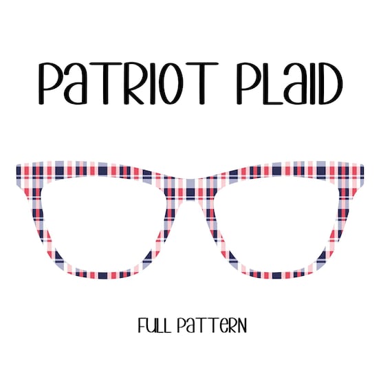 PATRIOTIC PLAID Eyewear Toppers, comes with N52 magnets