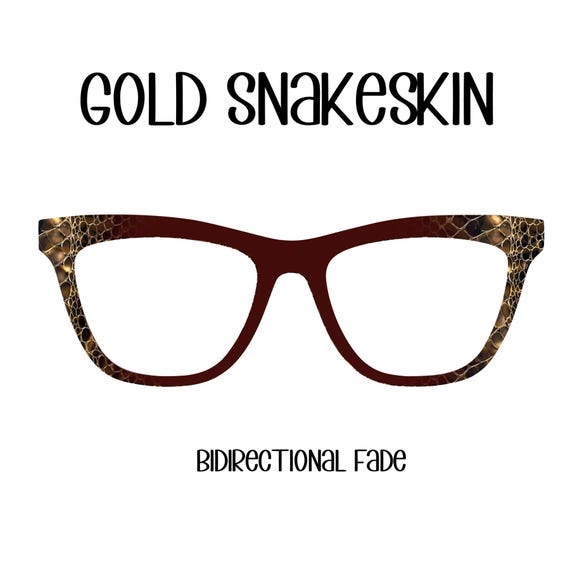 GOLD SNAKESKIN Eyewear Toppers, comes with N52 magnets