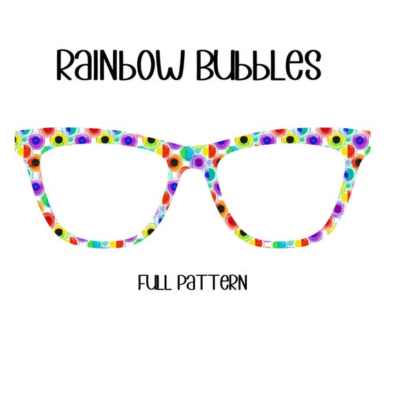 RAINBOW BUBBLES Eyewear Toppers, comes with N52 magnets
