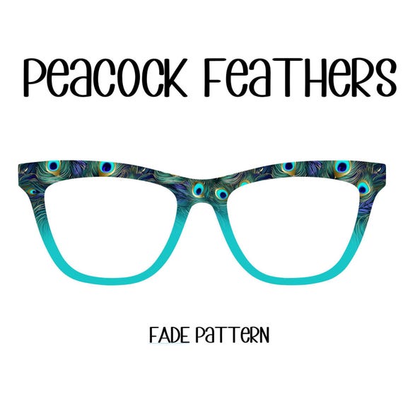 PEACOCK FEATHERS Eyewear Toppers, comes with N52 magnets