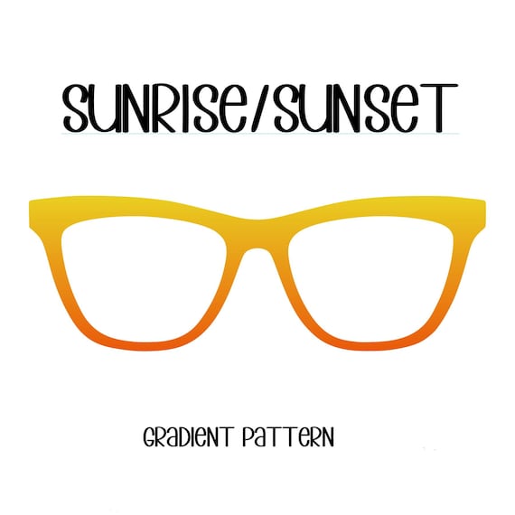 SUNRISE SUNSET Horizontal Gradient Eyewear Topper, comes with N52 magnets