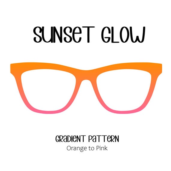 SUNSET GLOW Horizontal Gradient Eyewear Topper, comes with N52 magnets
