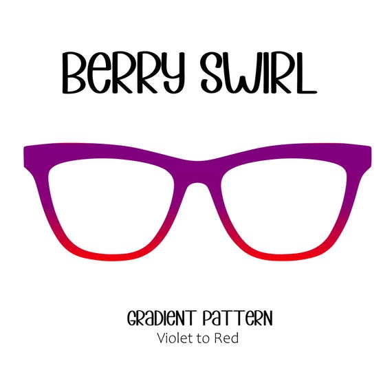BERRY SWIRL Horizontal Gradient Eyewear Topper, comes with N52 magnets