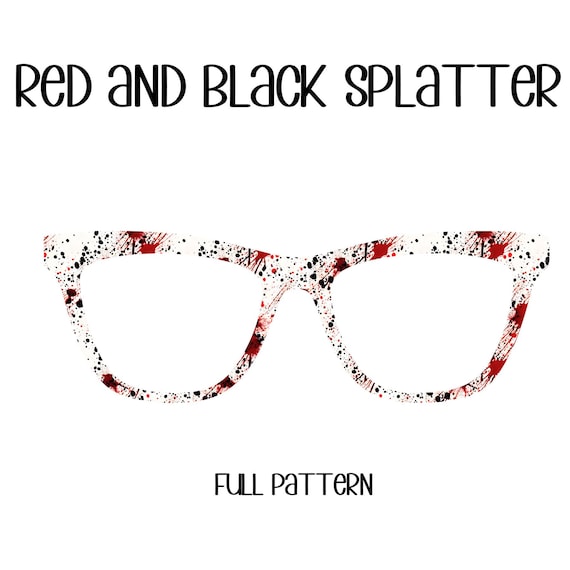RED and BLACK SPLATTER Eyewear Toppers, comes with N52 magnets