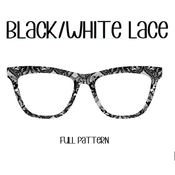 BLACK/WHITE LACE Eyewear Toppers, comes with N52 magnets