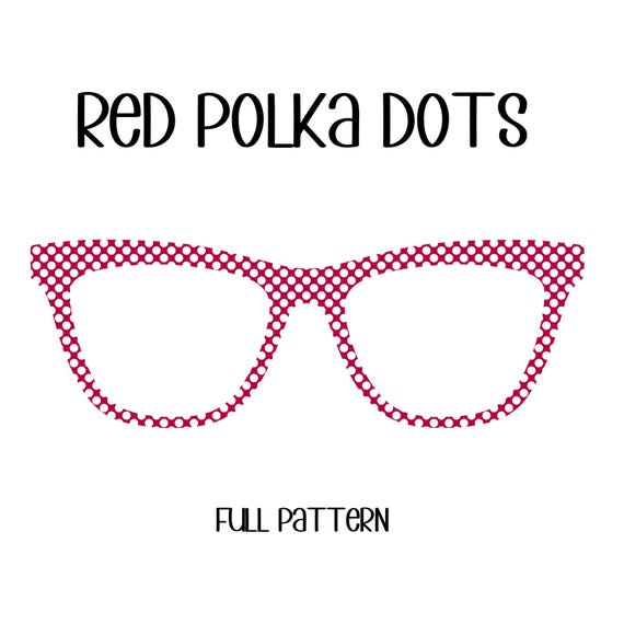 RED POLKA DOTS Eyewear Toppers, comes with N52 magnets