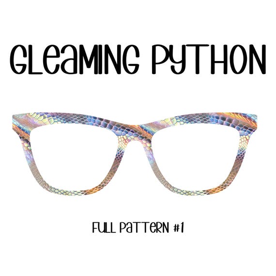 GLEAMING PYTHON - 5 CHOICES! Eyewear Toppers, comes with N52 magnets