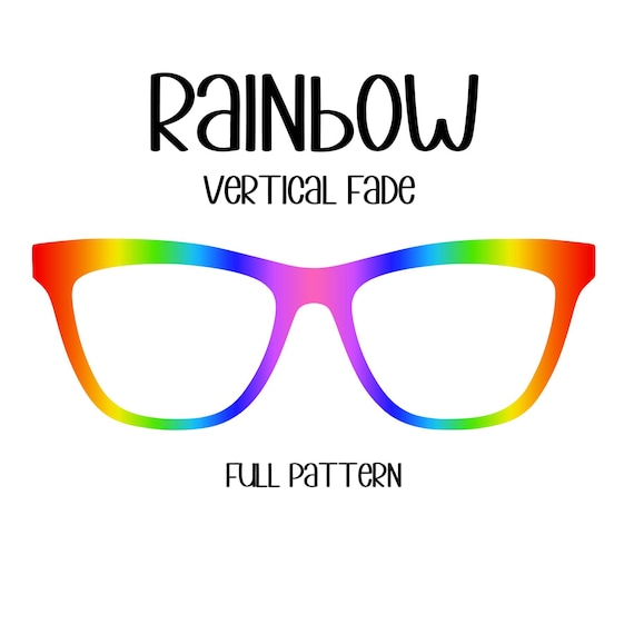 RAINBOW VERTICAL GRADIENT Eyewear Toppers, comes with N52 magnets