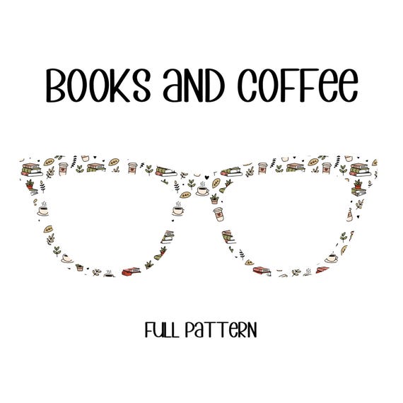 BOOKS AND COFFEE Eyewear Toppers, comes with N52 magnets