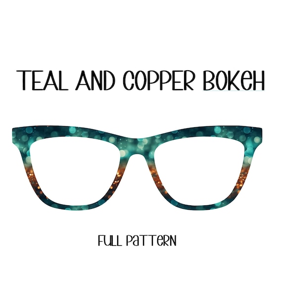 TEAL and COPPER BOKEH Eyewear Toppers, comes with N52 magnetsts
