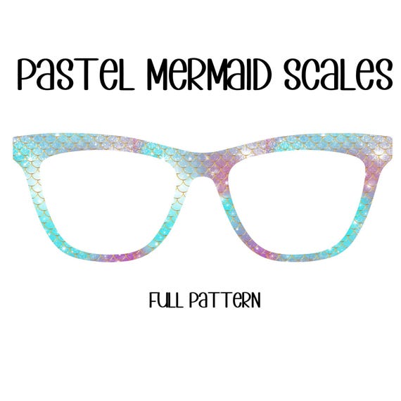 PASTEL MERMAID SCALES Eyewear Toppers, comes with N52 magnets