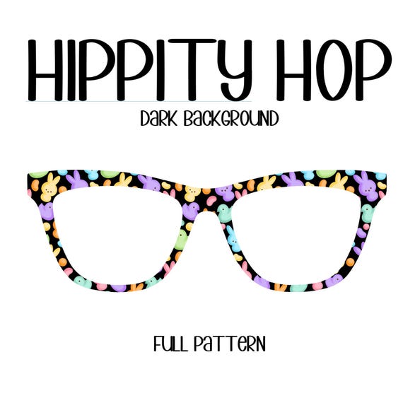 HIPPITY HOP (Black Background) Eyewear Toppers, comes with N52 magnets