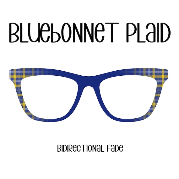 BLUEBONNET PLAID Eyewear Toppers, comes with N52 magnets