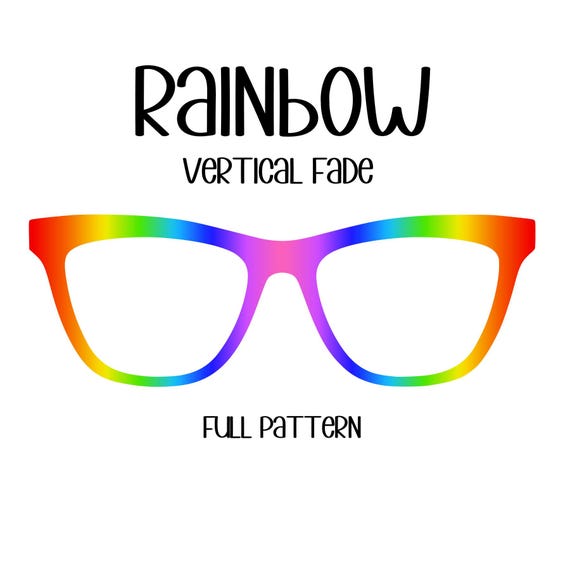 RAINBOW VERTICAL GRADIENT Eyewear Toppers, comes with N52 magnets