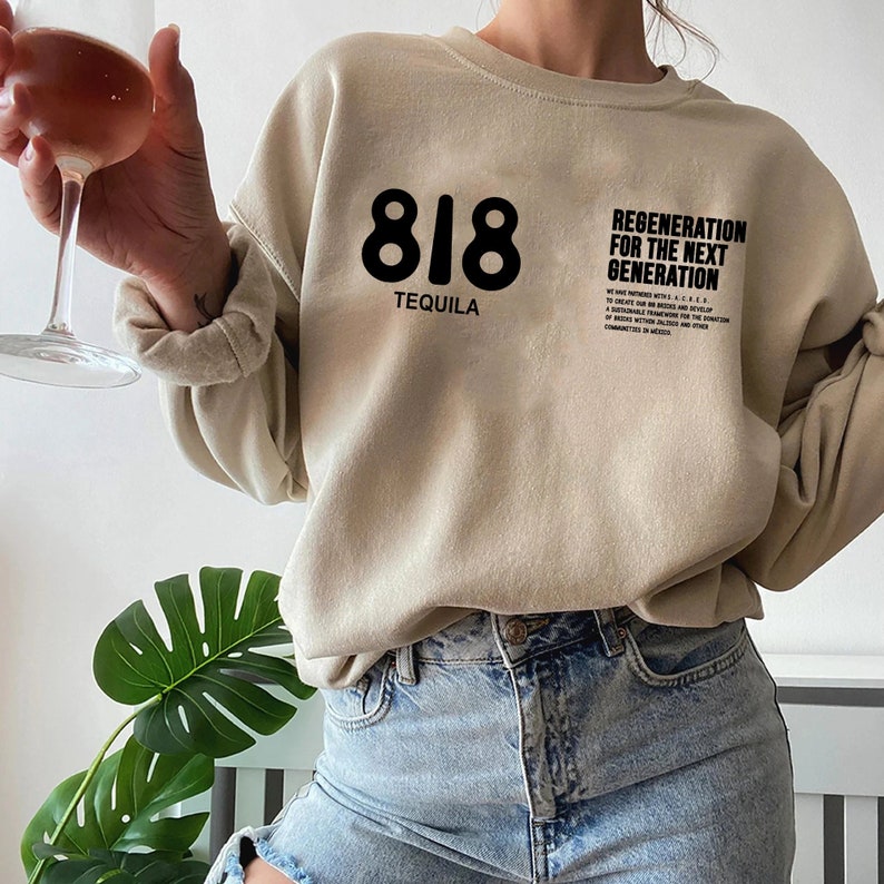 818 Tequila Sweatshirt Kendall Jenner Trendy Sweatshirt Etsy