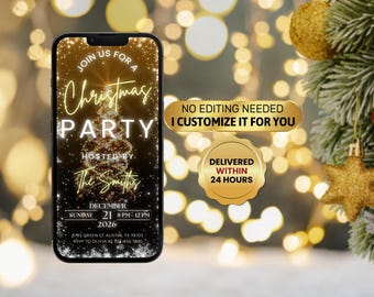 Animated Christmas Party Video Invitation, Seller Edits for You, Delivery in 24 Hours