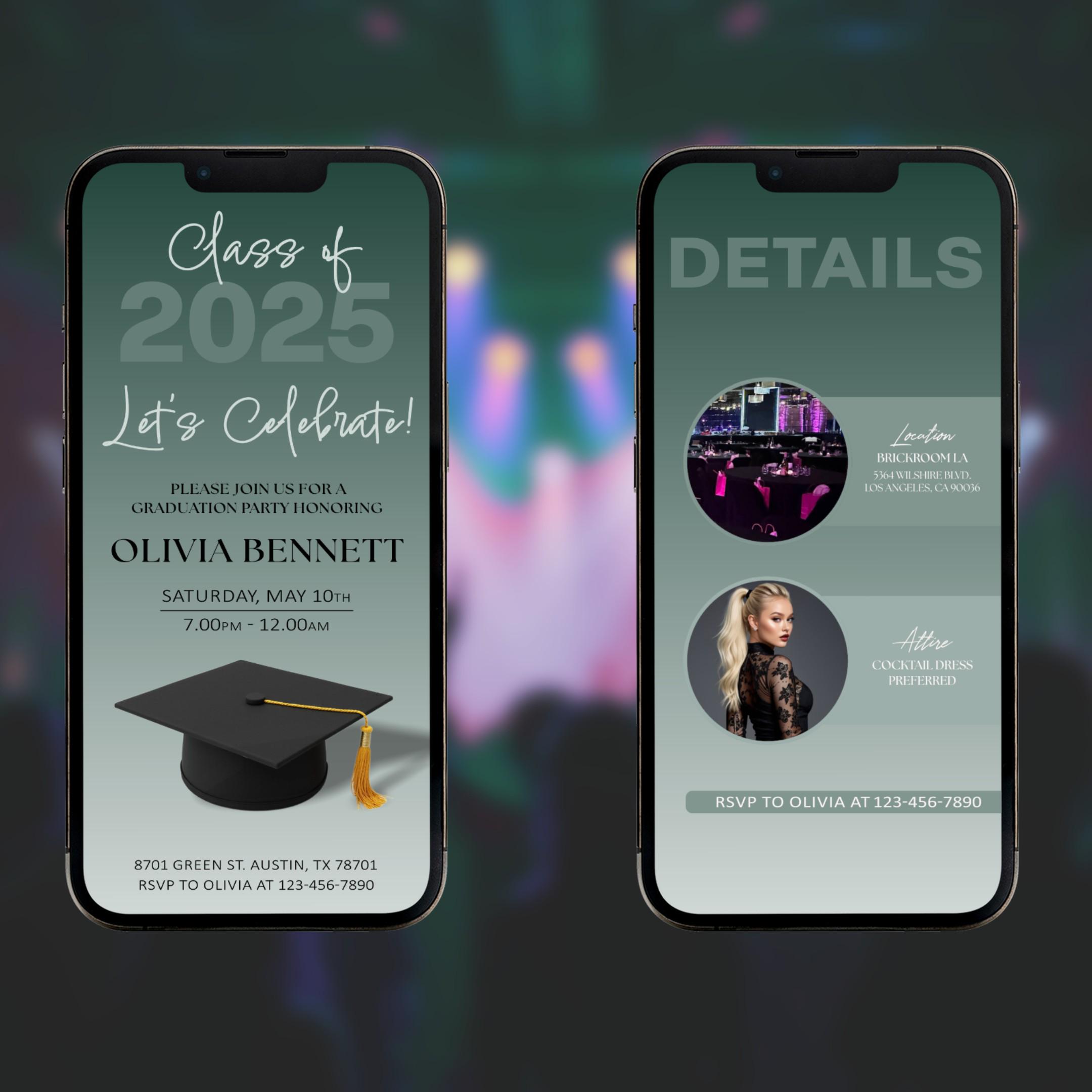 Digital Graduation Video Invitation, Animated Grad Party Invite ...