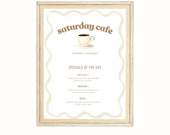 coffee sign, cafe menu, cafe sign, wfh coffee sign, coffee menu, at home coffee shop sign