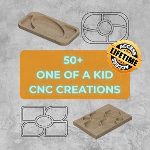 Más de 50 archivos para bandejas CNC / 450 mm x 300 mm / Corte por láser / Enrutador CNC / Bandejas para charcutería y servicio / dxf, svg, ai, eps, pdf, stl / Descarga digital