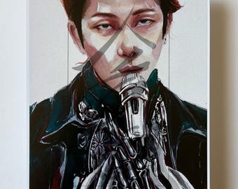 Lámina artística en acuarela "Voz del líder" Fanart de RM Arirang