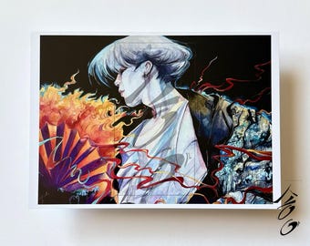 Watercolor art print Jimin fanart " Dance spirit" IDOL MAMA 2018
