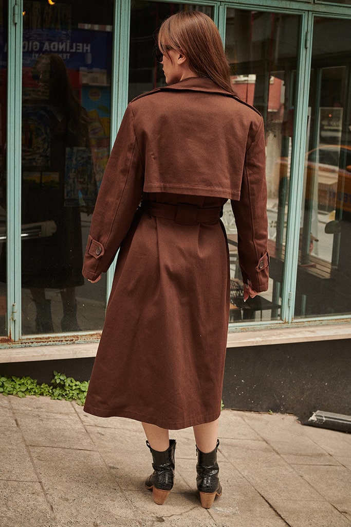 週末セールAmeri Vintage TRENCH LIKE MIDI COAT DADDY MIDI TRENCH COAT